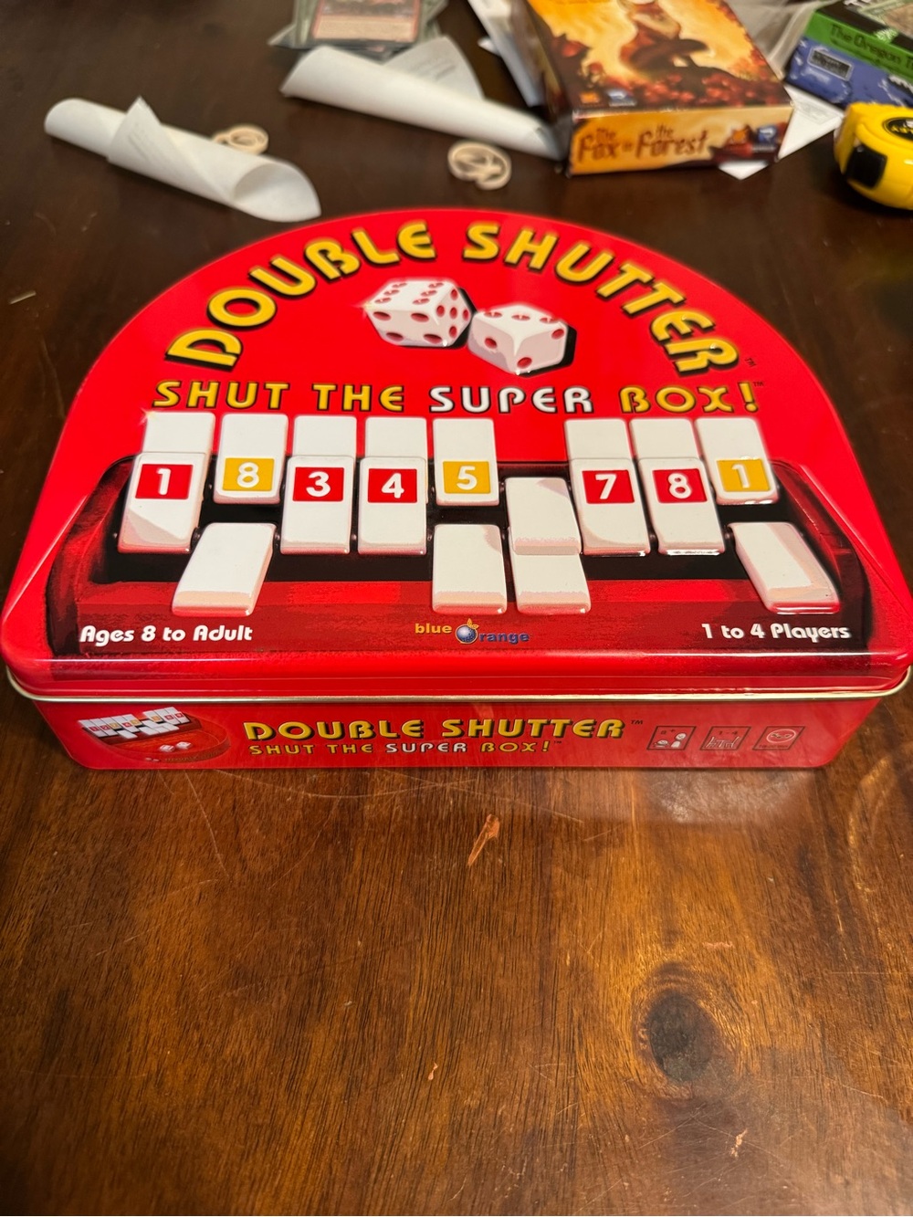 Double Shutter Travel Game Tin - Red